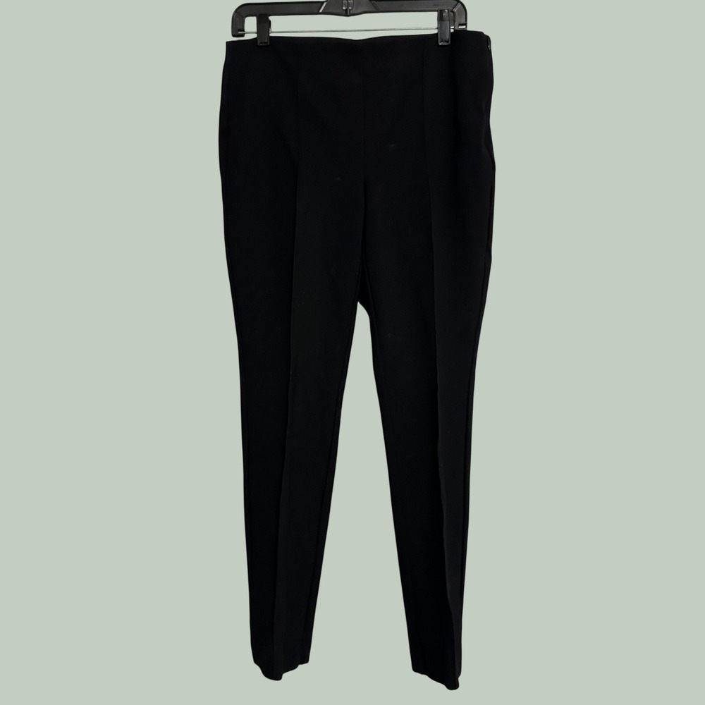 Chico's Black Slim Leg Side Zip Dress Pants Size 0.5 Short Trousers
